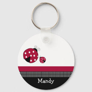POLKADOT LADYBUGS Favor or Name Tag SLEUTELHANGER