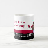 Polkadot Ladybugs Trendy Custom Photo Mok (Center)