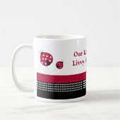 Polkadot Ladybugs Trendy Custom Photo Mok (Links)