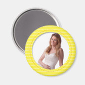 Polkadot Lijst in geel Magneet (Voorkant / Achterkant)