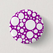 Polkadot Madness - reverse mulberry Ronde Button 3,2 Cm (Voorkant)