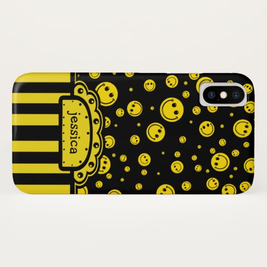 PolkaDot Name Sjabloon Case-Mate iPhone Case (Achterkant (horizontaal))