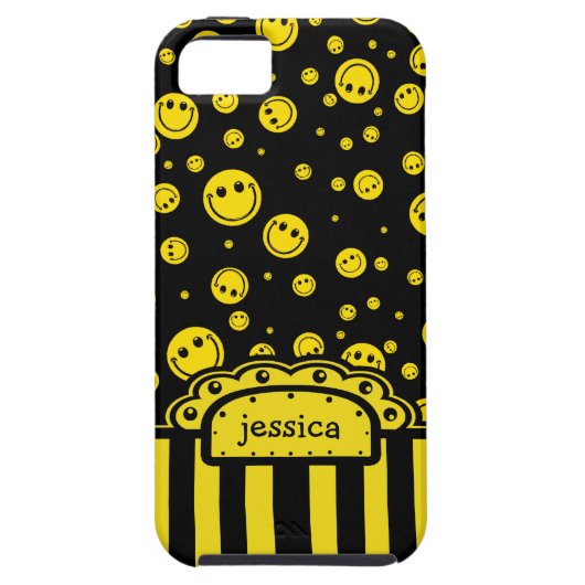 PolkaDot Name Sjabloon Case-Mate iPhone Case (Achterkant)