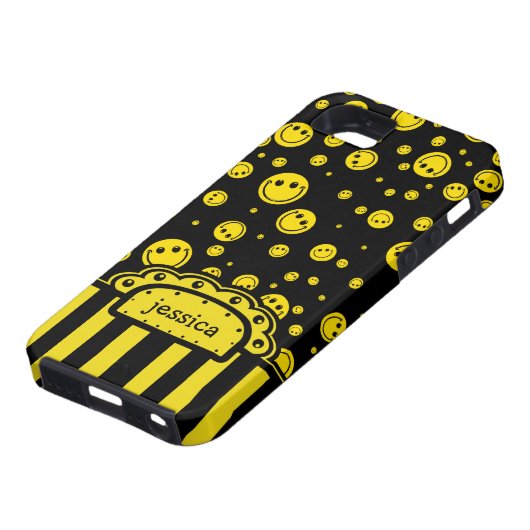PolkaDot Name Sjabloon Case-Mate iPhone Case (Onderkant)