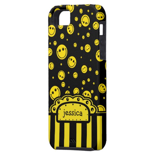 PolkaDot Name Sjabloon Case-Mate iPhone Case (Achterkant Links)