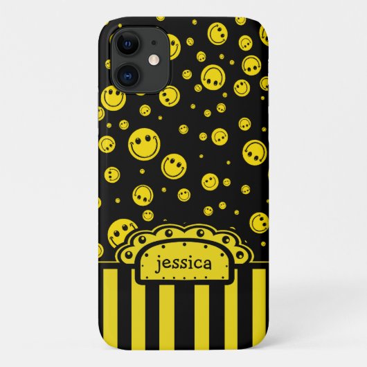 PolkaDot Name Sjabloon Case-Mate iPhone Case (Achterkant)