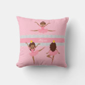 Polkadot Pattern Lace Pink Ballerina Kussen (Voorkant)