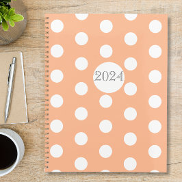 Polkadot Peach Fuzz Planner
