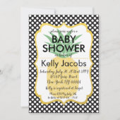 Polkadot Pineapple Baby shower Invitation Kaart (Voorkant)