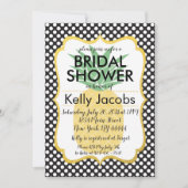 Polkadot Pineapple Bridal Shower Invitation Kaart (Voorkant)