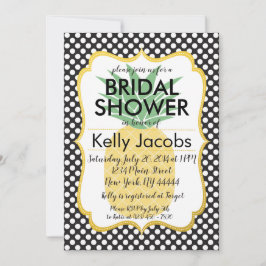 Polkadot Pineapple Bridal Shower Invitation Kaart