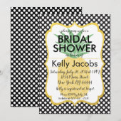 Polkadot Pineapple Bridal Shower Invitation Kaart (Voorkant / Achterkant)