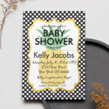 Polkadot Pineapple Bridal Shower Invitation