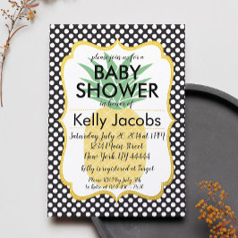 Polkadot Pineapple Bridal Shower Invitation Kaart
