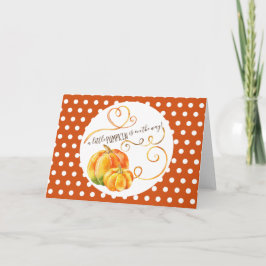 Polkadot Pompoen Herfst Oranje Baby Aankondiging