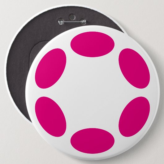 Polkadot Ronde Button 6,0 Cm (Voorkant /achterkant)