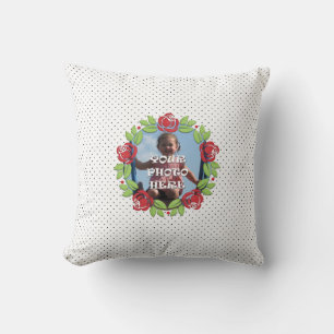 Polkadot Roos Foto Pillow RED Kussen