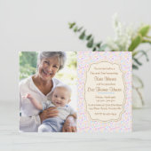 Polkadot Sip en zie Fotouitnodiging Kaart (Staand voorkant)