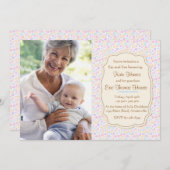 Polkadot Sip en zie Fotouitnodiging Kaart (Voorkant / Achterkant)