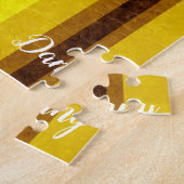 Polkadot Stripe Jigzaag Puzzle Daisy Legpuzzel (Zijkant)