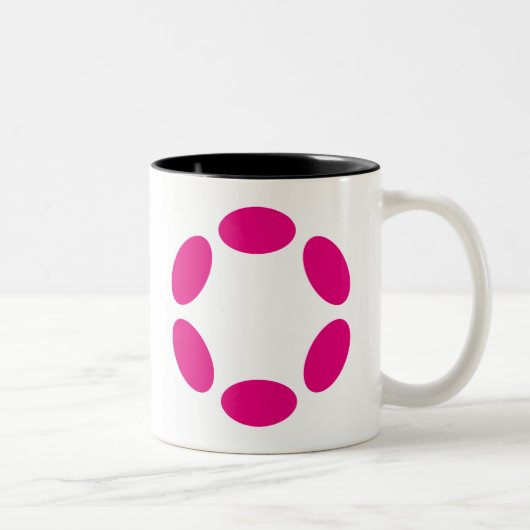 Polkadot Tweekleurige Koffiemok (Rechts)