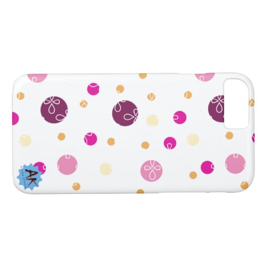 Polkadot violet patroon Case-Mate iPhone case (Achterkant (Horizontaal))