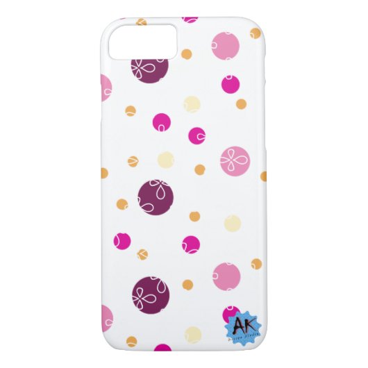 Polkadot violet patroon Case-Mate iPhone case (Achterkant)