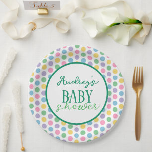 Polkadots Baby shower papier Bord