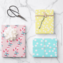 Polkadots & Candy Canes: Trendy 'Snoep Christmas' Inpakpapier Vel