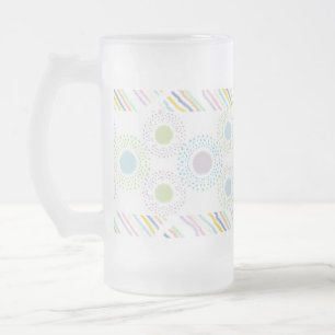 Polkadots en stripes (pastels) matglas bierpul