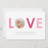 Polkadots en stripes | Roze/rood Kaart (Voorkant)