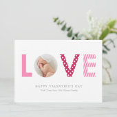 Polkadots en stripes | Roze/rood Kaart (Staand voorkant)