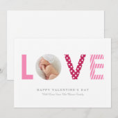 Polkadots en stripes | Roze/rood Kaart (Voorkant / Achterkant)