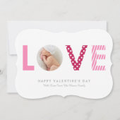 Polkadots en stripes | Roze/rood Kaart (Voorkant)