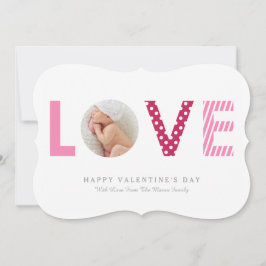 Polkadots en stripes | Roze/rood Kaart