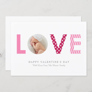 Polkadots en stripes   Roze/rood Kaart