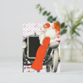 polkadots flapper briefkaart (Staand voorkant)