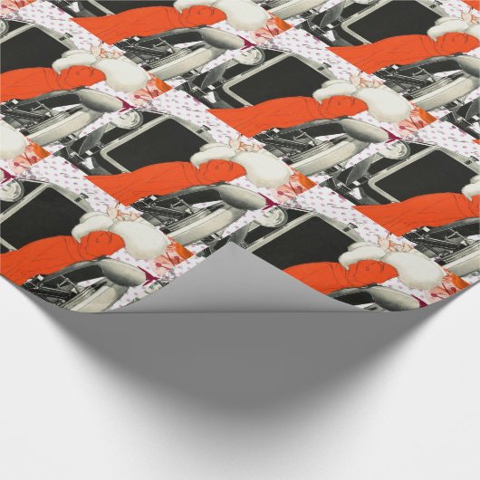 polkadots flapper cadeaupapier (Hoek)
