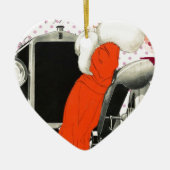 polkadots flapper keramisch ornament (Voorkant)