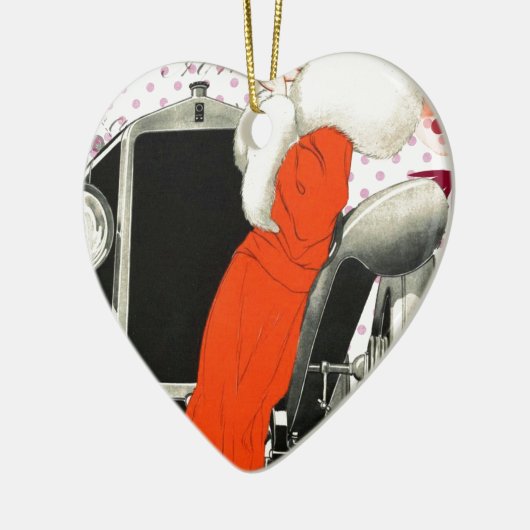 polkadots flapper keramisch ornament (Links)