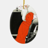 polkadots flapper keramisch ornament (Voorkant)
