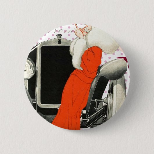 polkadots flapper ronde button 5,7 cm (Voorkant)