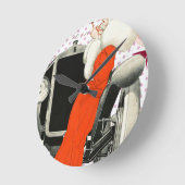 polkadots flapper ronde klok (Hoek)