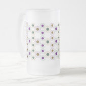 Polkadots (goud/groen/paars) matglas bierpul (Voorkant links)