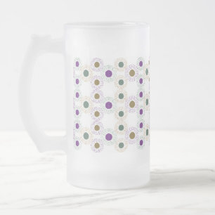Polkadots (goud/groen/paars) matglas bierpul