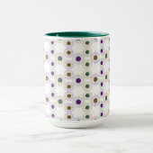 Polkadots (goud/groen/paars) mok (Midden)