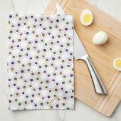 Polkadots (goud/groen/paars) theedoek (Quarter Fold)