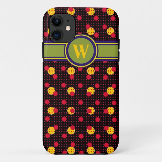 polkadots om initiaal letter toe te voegen Case-Mate iPhone case (Achterkant)