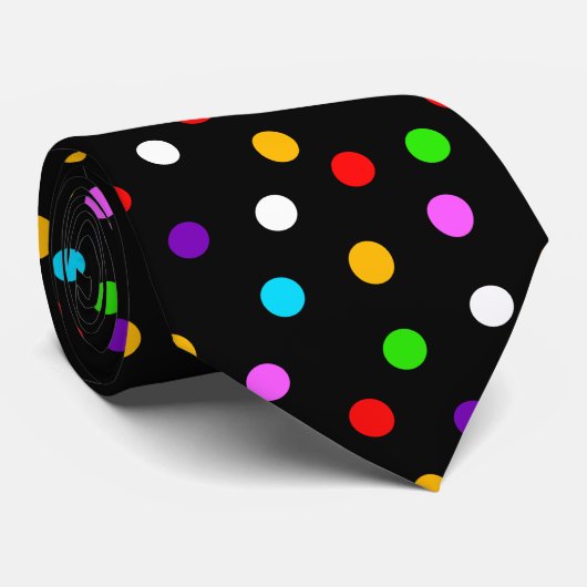 Polkadots Spots & Stippen Patroon Stropdas (Opgerold)