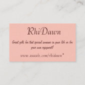 PolkaDots Visitekaartje (Achterkant)